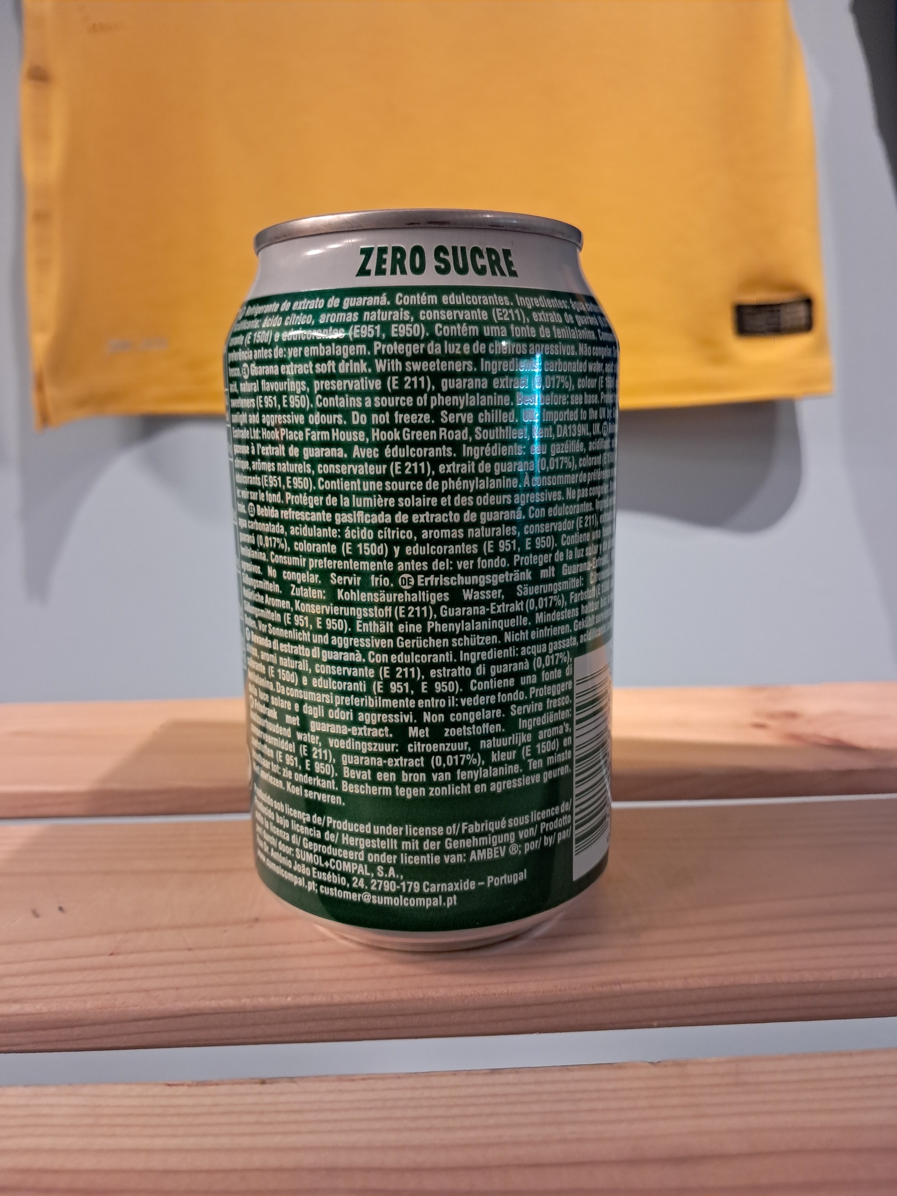 Guaraná Zéro sucres (Guaraná Antarctica Zero) 330ml