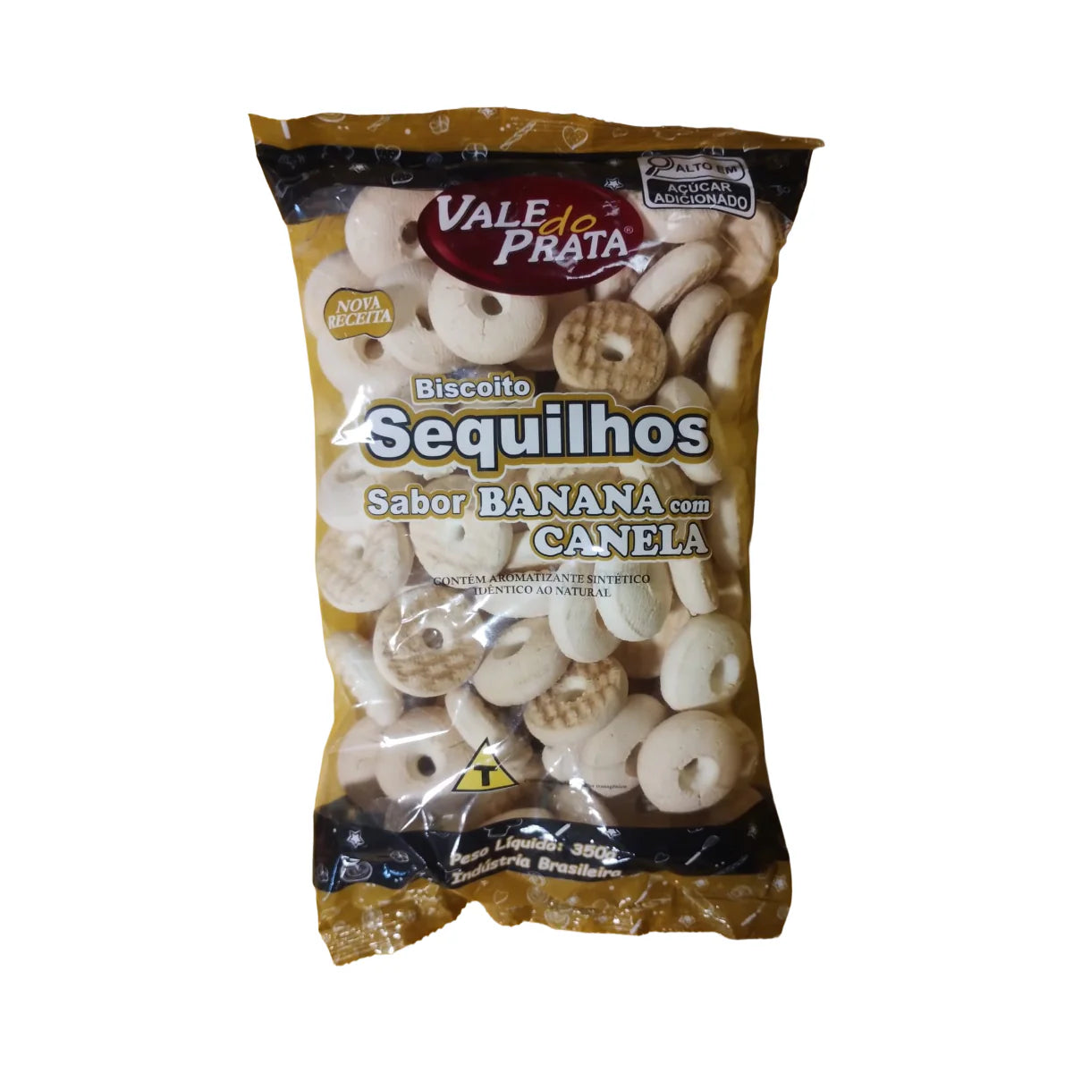 Biscuits Sequilho banana and cinnamon (Biscoito Sequilho Banana with cinnamon) - Vale do Prata - 350g