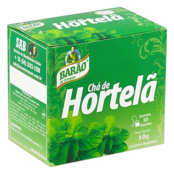 Chá de Hortelã BARÃO - Contém 10 sachês