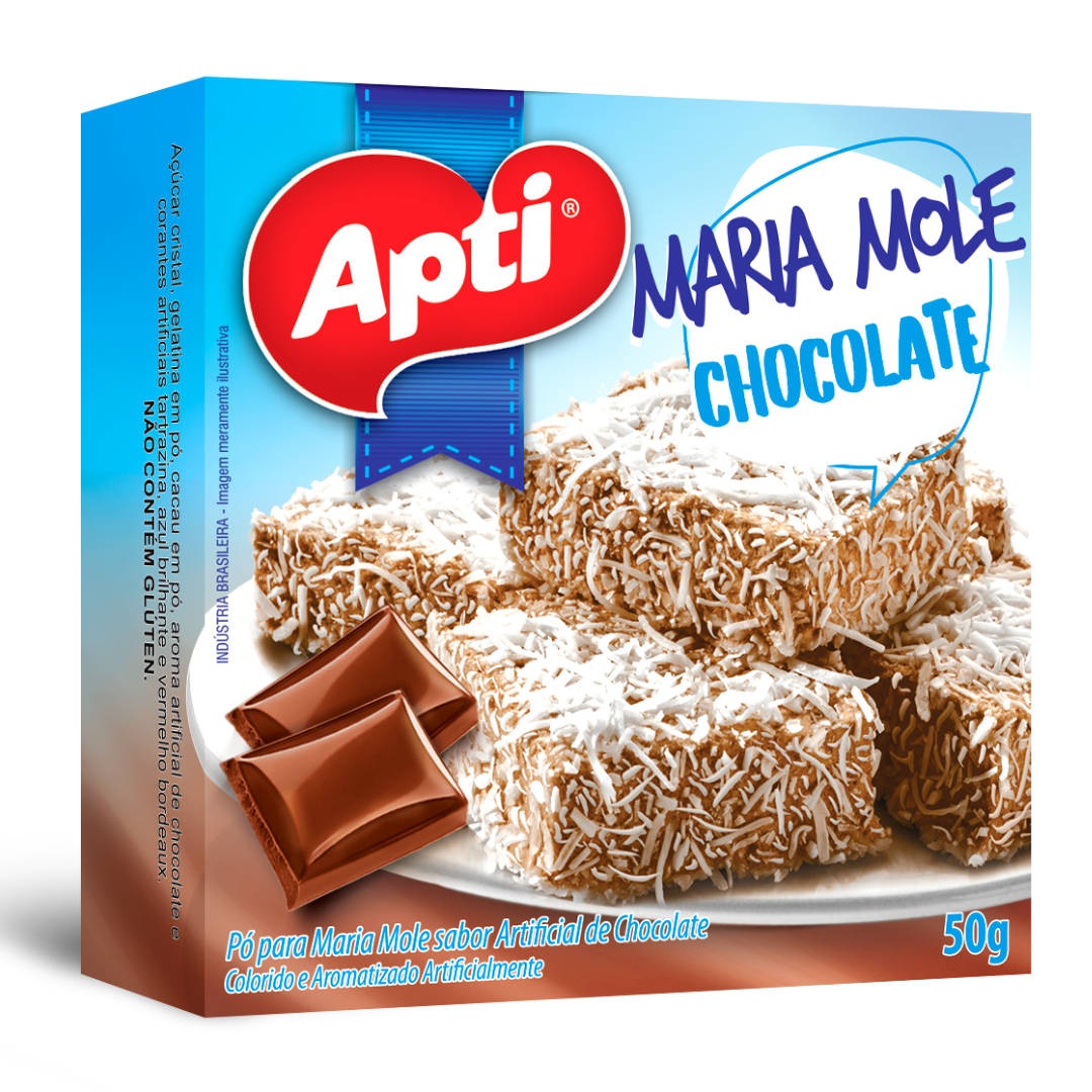 Préparation pour gélatine saveur chocolat (Mistura para Maria Mole sabor Chocolate) - APTI - 50 g