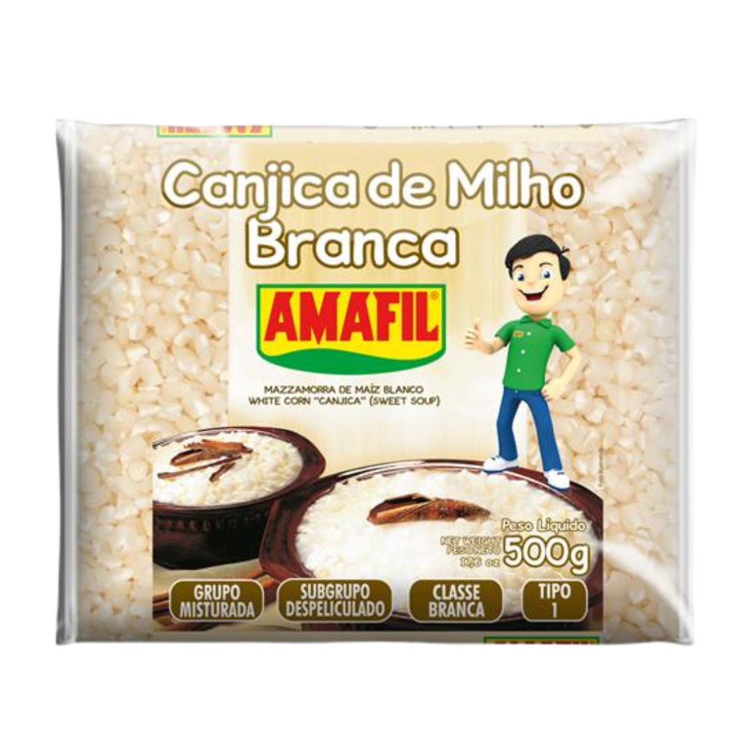 Canjica Branca (Maïs sec blanc “Hominy”) - AMAFIL - 500g