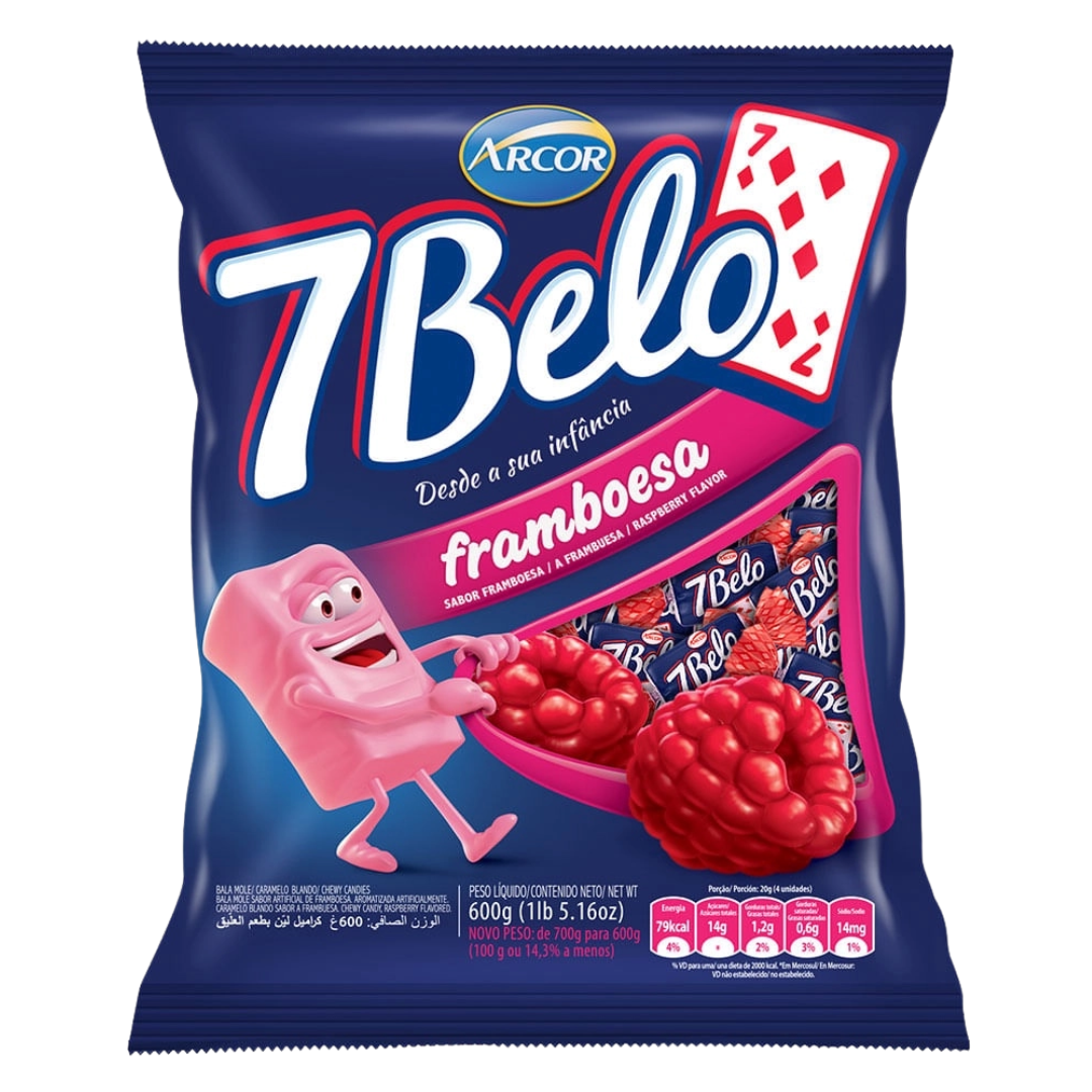 Bala de Framboesa (Bonbons framboise sachet) - 7 BELO - 500g