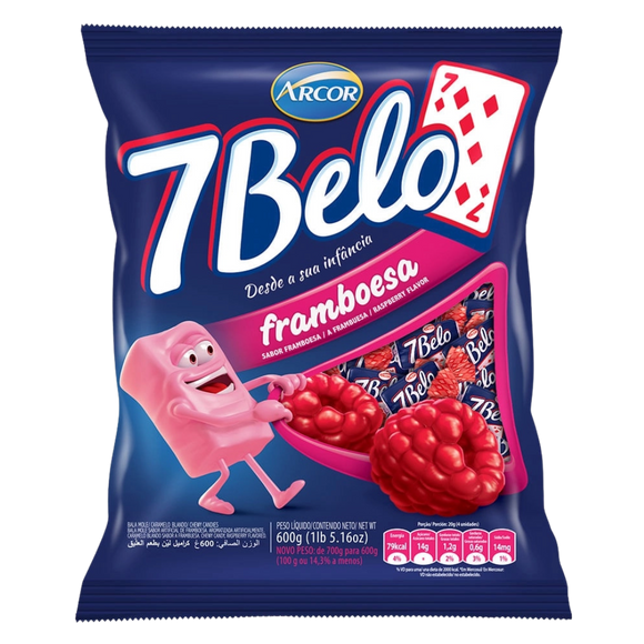 Bonbons framboise sachet (Bala de Framboesa) - 7 BELO - 600g