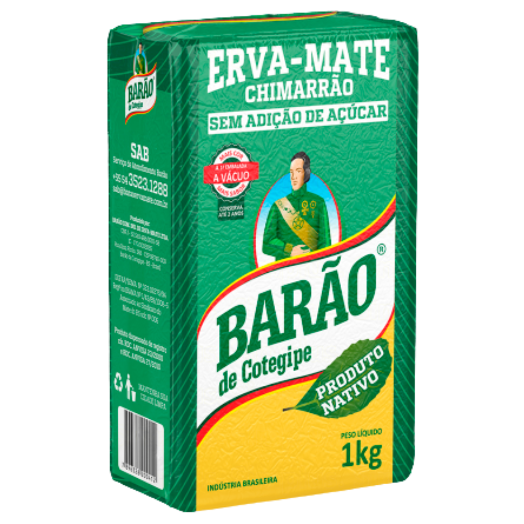 Erva Mate Chimarrão Nativa (Yerba Maté) - BARÃO - 1Kg