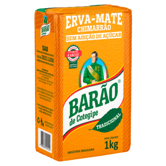 Yerba Maté (Erva Mate Chimarrão) - BARÃO - 1kg 