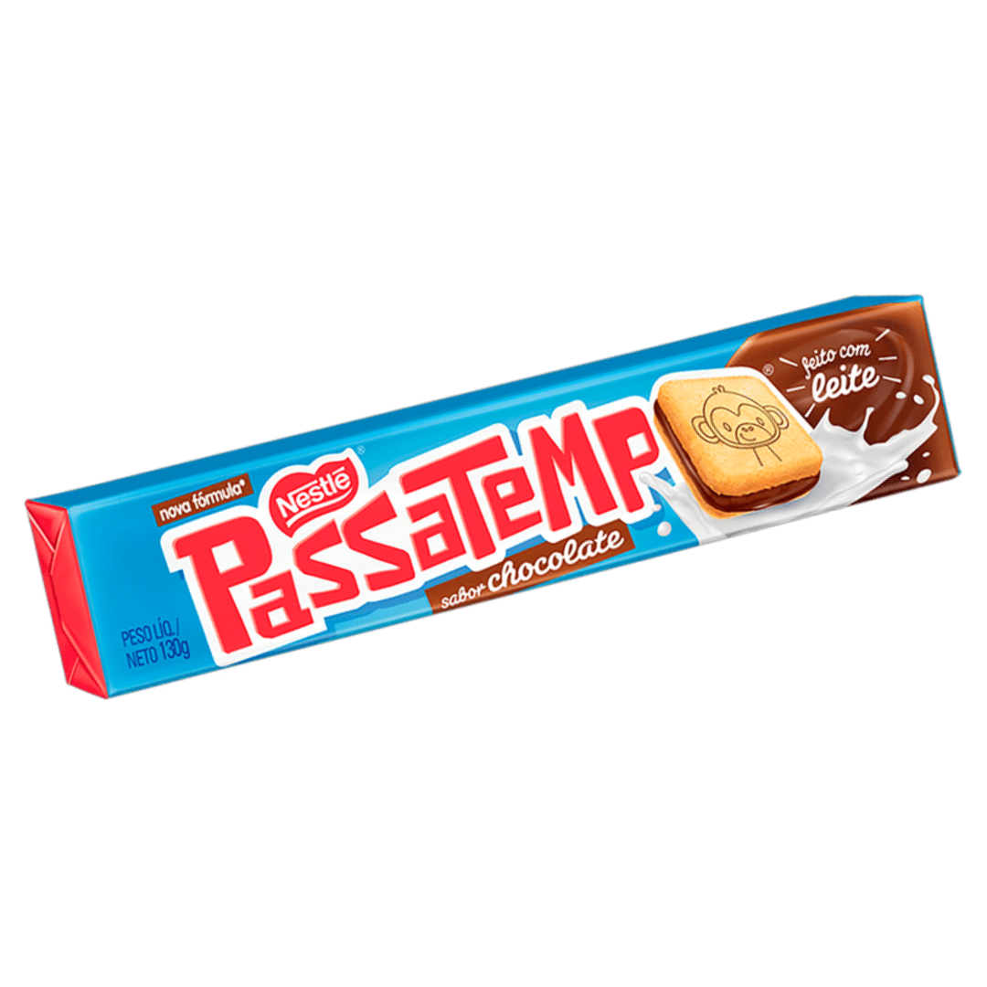 Bolacha Passatempo Cioccolato (Biscotti Ripieni al Cioccolato Passatempo) - NESTLÉ - 130g