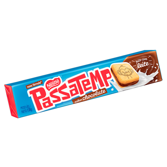 Bolacha Passatempo Chocolate (Biscuits Fourrés chocolat “Passatempo”) - NESTLÉ - 130g
