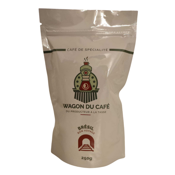 Café Especial do BRASIL - Variedade: Catuai Amarelo Orgânico - Grãos (Café de spécialité en grains - Brésil - Variété : Catuai Jaune) - WAGON DU CAFÉ - 250g