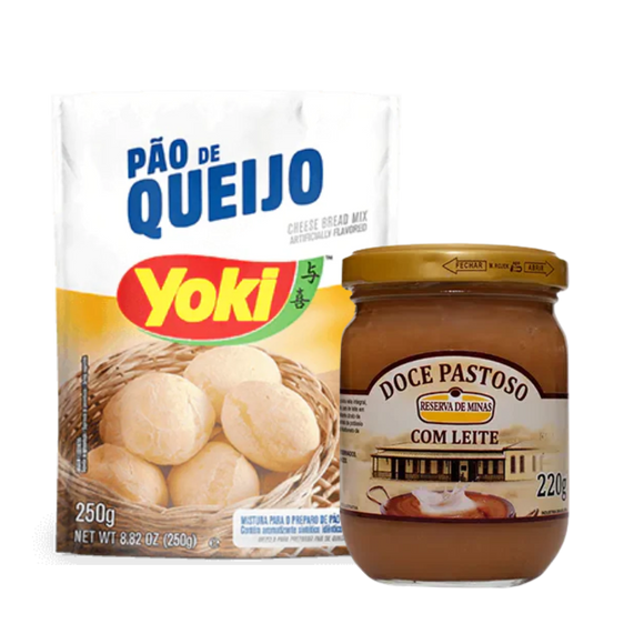 Combinação Perfeita - Mistura para Pão de Queijo - YOKI - 250g + Doce de leite - RESERVA DE MINAS - 220g