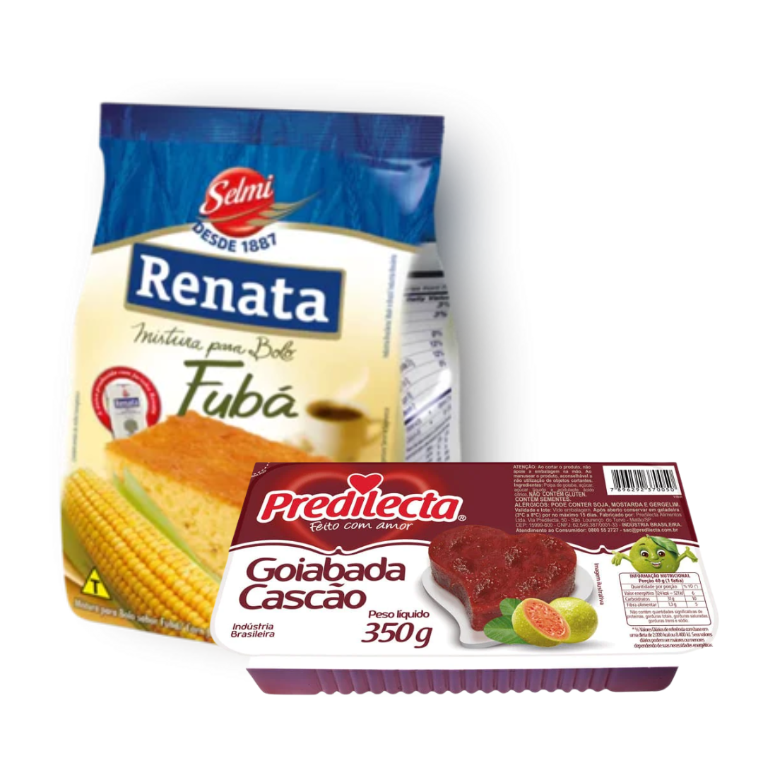 Combinaison Parfaite - Préparation pour Gâteau de Farine de Maïs - RENATA - 400g + Confiture de Goyave en Morceaux - PREDILECTA - 350g