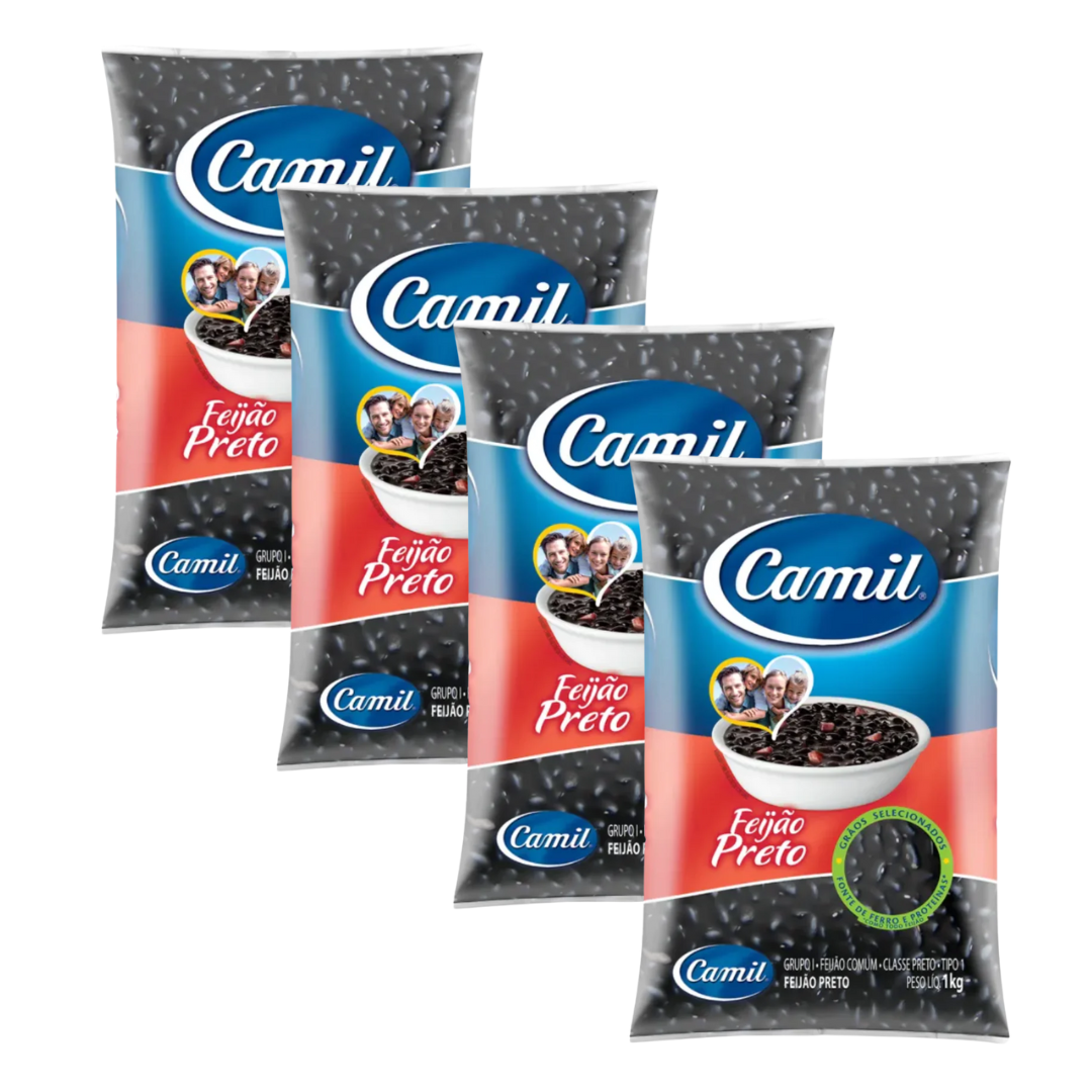 Lot - Haricots Noirs - CAMIL - 1 kg - Achetez 4 unités et obtenez 10% de réduction