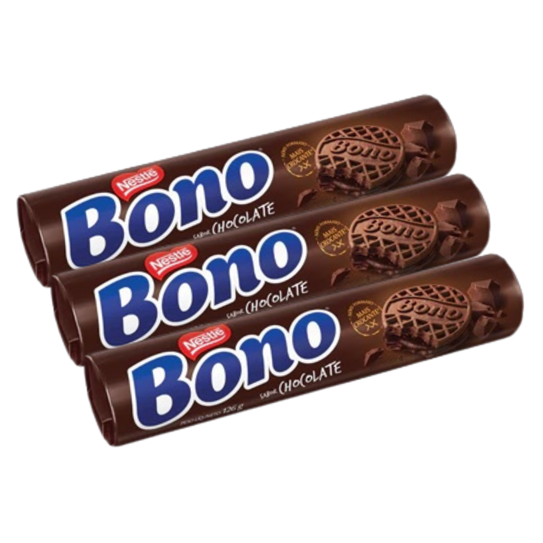 Combo - Bolacha Bono Chocolate - NESTLÉ - 126g - Compre 3 unidades e ganhe 10% de desconto