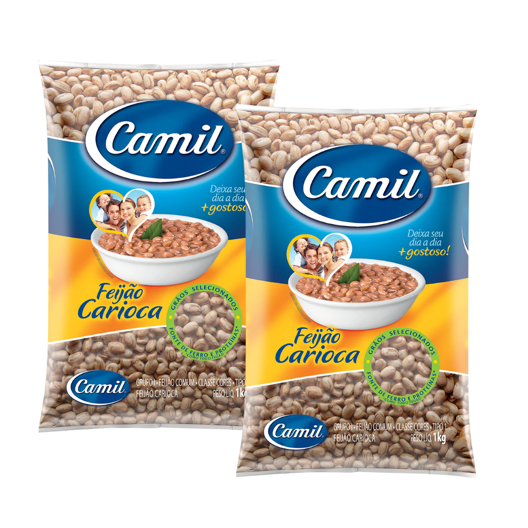 Combo - Feijão Carioca - CAMIL - 1kg - Compre 2 unidades e ganhe 10% de desconto