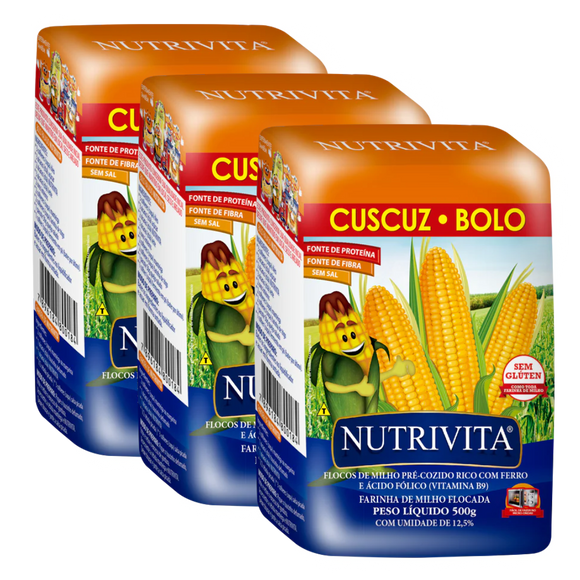 Lot - Flocons de Couscous - NUTRIVITA - 500g - Achetez 3 unités et obtenez 10% de réduction