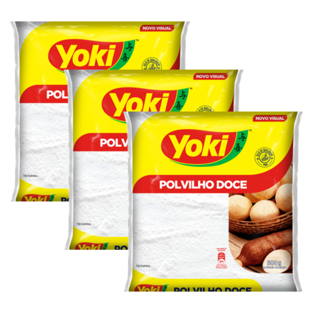 Combo - Polvilho Doce YOKI - 500g - Compre 3 unidades e ganhe 10% de desconto