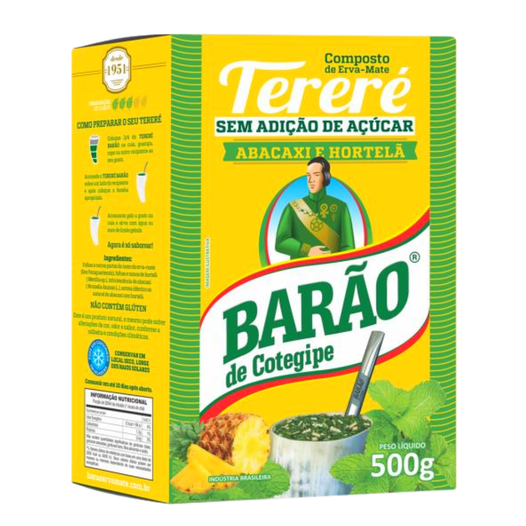 Yerba Mate per Tereré Ananas e Menta - BARÃO - 500g