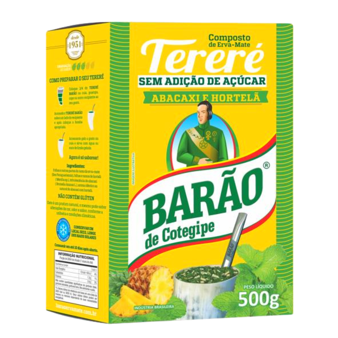 Yerba Mate for Tereré Pineapple and Mint - BARÃO - 500g