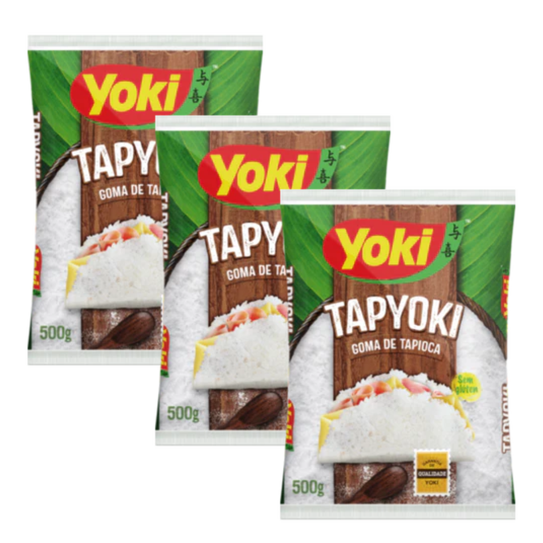 Lot - Tapioca Hydratée - 10% de réduction (Combo - Tapioca Hidratada Tapyoki YOKI - 500 g - Compre 3 unidades e ganhe 10% de desconto) 