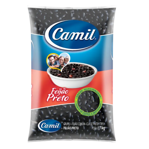 Haricots noirs secs (Feijão Preto) - CAMIL - 1kg