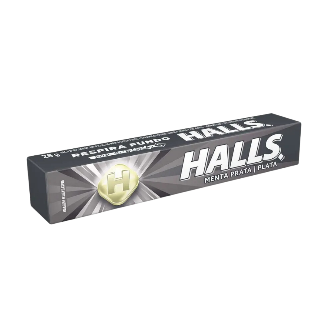 HALLS bonbons Menta argentée (Bala HALLS Menta Prata) - 28g