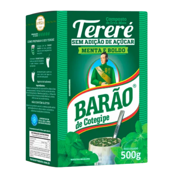 Yerba Mate pour Tereré Menthe et Boldo - BARÃO - 500g