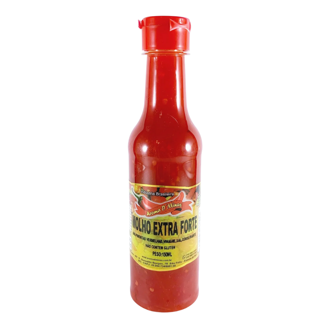 Molho de Pimenta Extra forte - AROMA DE MINAS - 150ml