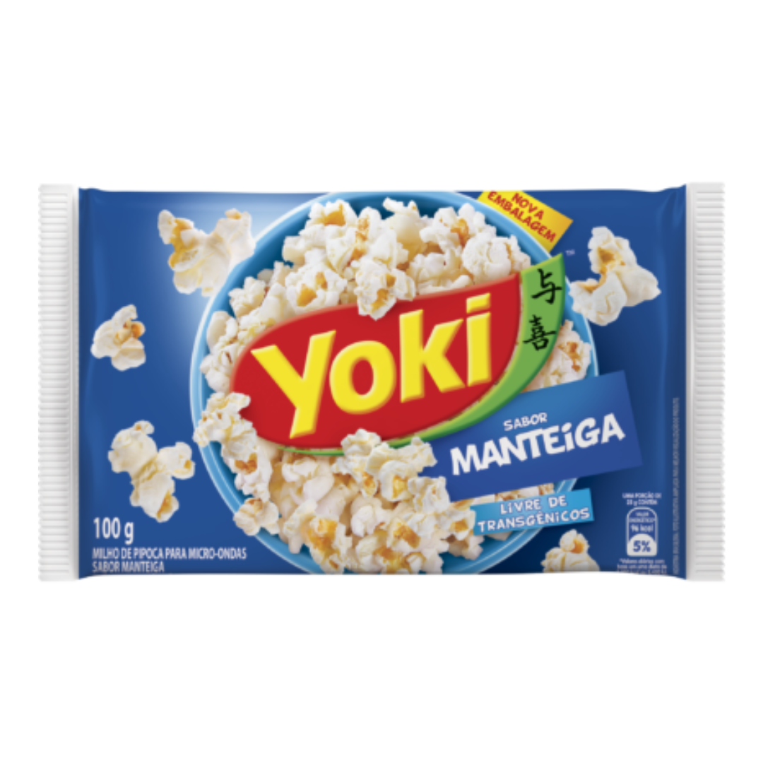 Pipoca para Microondas Sabor Manteiga (Pop-corn micro-ondes) - YOKI - 100g - Promoção