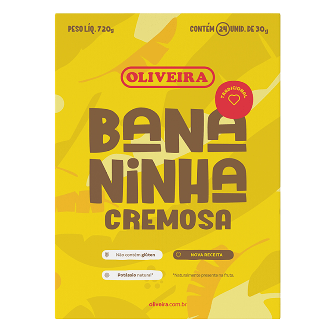 Patê de fruit à la banane crémeuse (Bananinha Cremosa) - OLIVEIRA - 720g