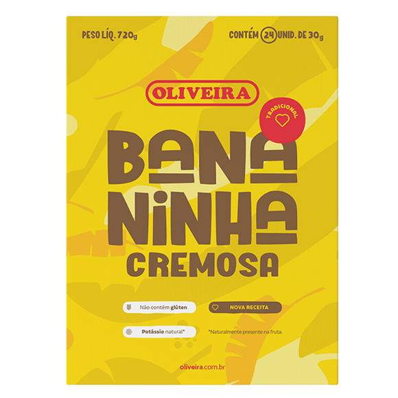 Bananinha Cremosa (Patê de fruit à la banane crémeuse ) - OLIVEIRA - 720g