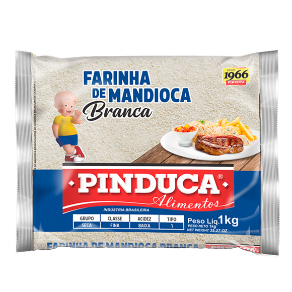 Farine de Manioc Cru Blanc (Farinha de Mandioca Crua Branca) - PINDUCA - 1Kg
