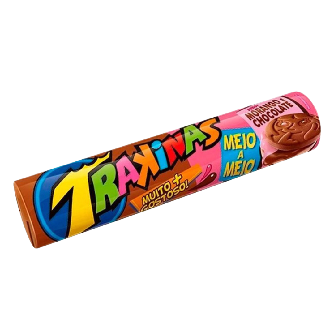 Trakinas Chocolate and Strawberry Biscuits (Biscuits Fourrés chocolat/fraise) - NABISCO - 126g