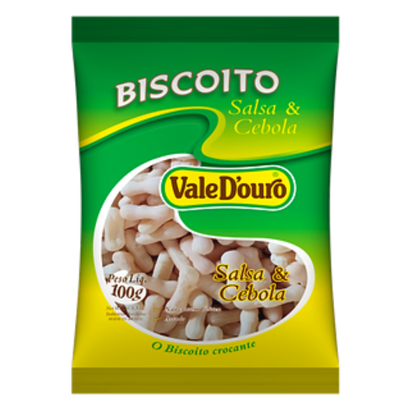 Biscoito de Polvilho Salsa e Cebola (Biscuit de farine de manioc saveur persil et oignon) - VALE D’OURO - 100g