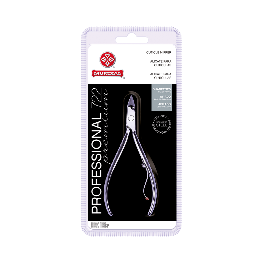 Professional Cuticle Pliers 722 (Pince à cuticules professionnelle en stainless steel) - WORLDWIDE